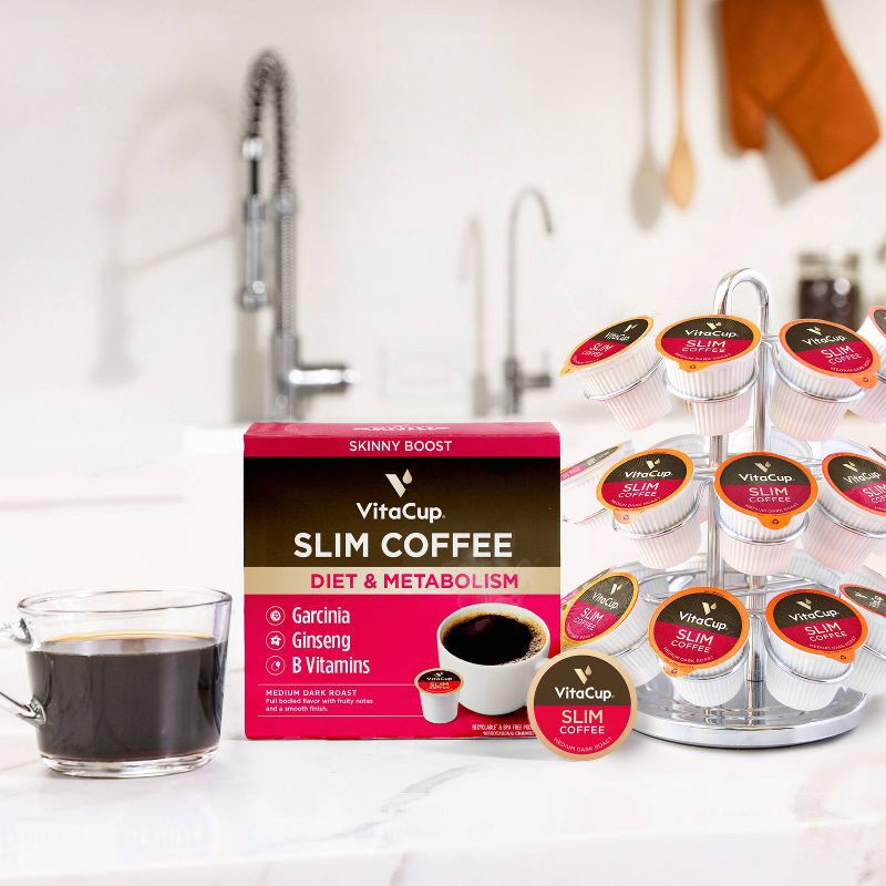 slide 3 of 4, VitaCup Slim Diet & Metabolism Medium Roast Coffee - Single Serve Pods - 18ct, 18 ct