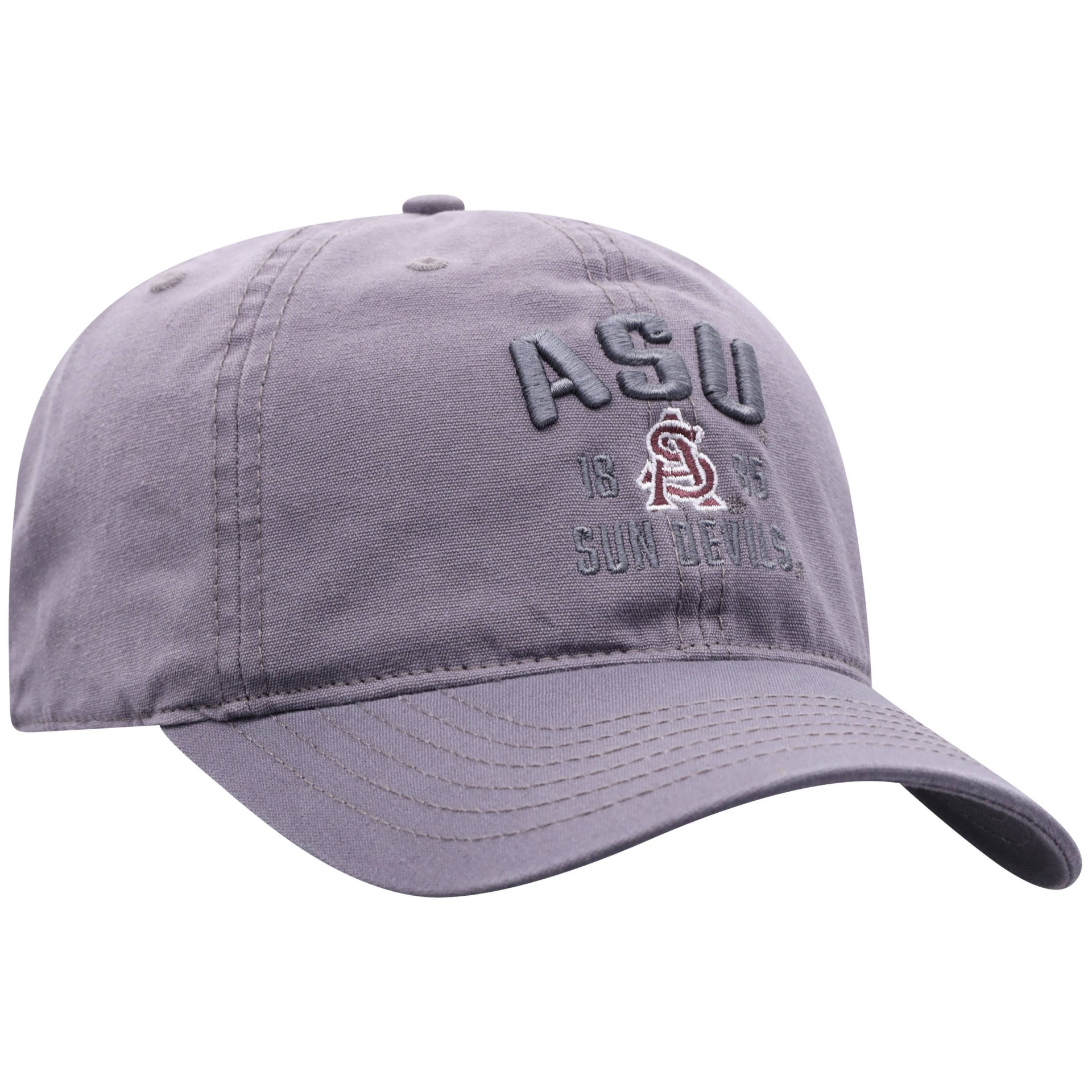 slide 1 of 2, NCAA Arizona State Sun Devils Men's Skill Gray Garment Washed Canvas Hat, 1 ct