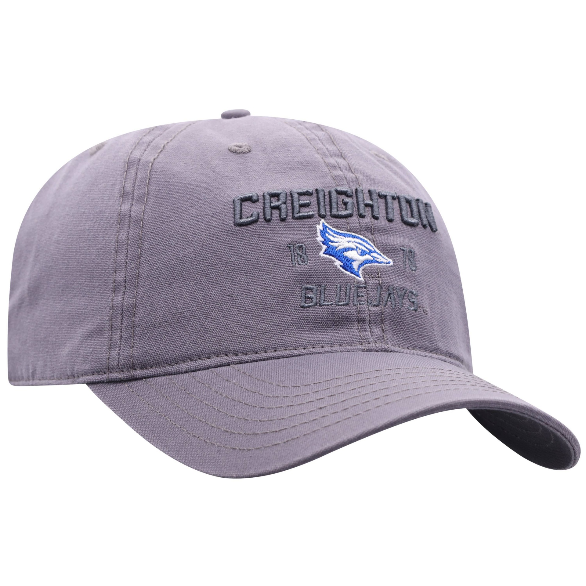 slide 1 of 2, NCAA Creighton Bluejays Men's Skill Gray Garment Washed Canvas Hat, 1 ct