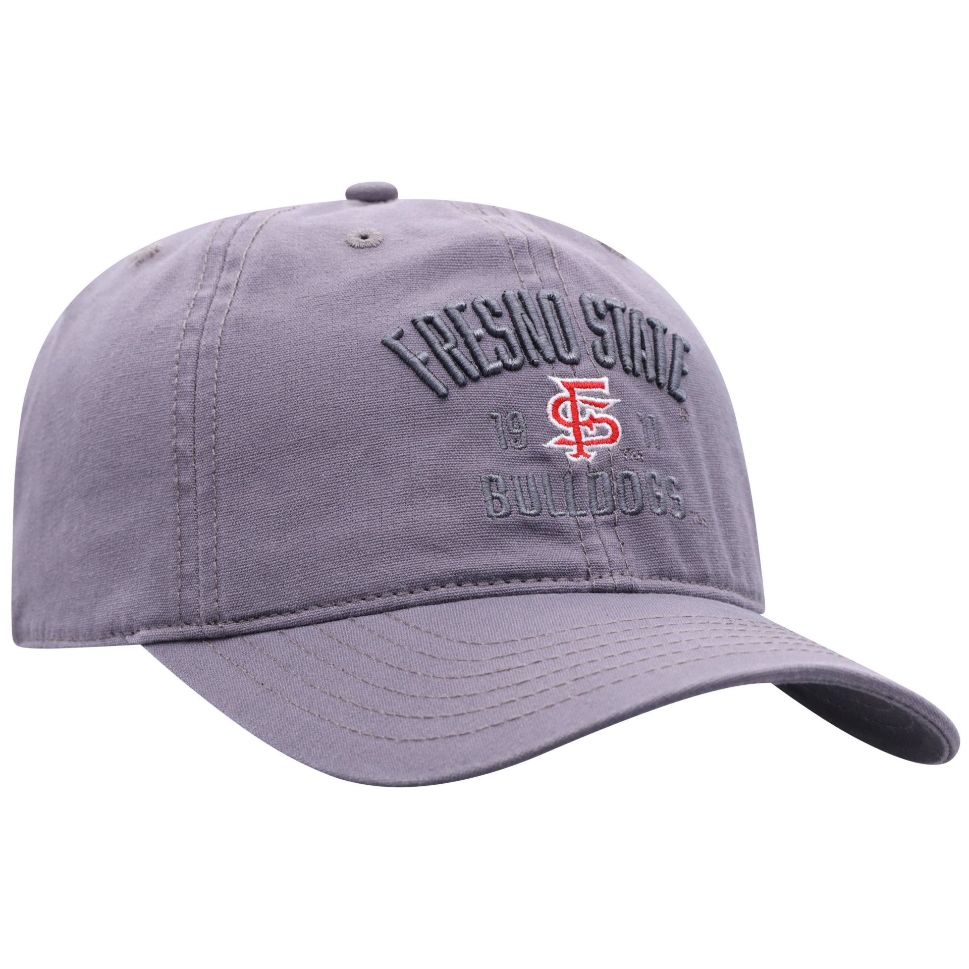 NCAA Fresno State Bulldogs Men's Skill Gray Garment Washed Canvas Hat 1 ...