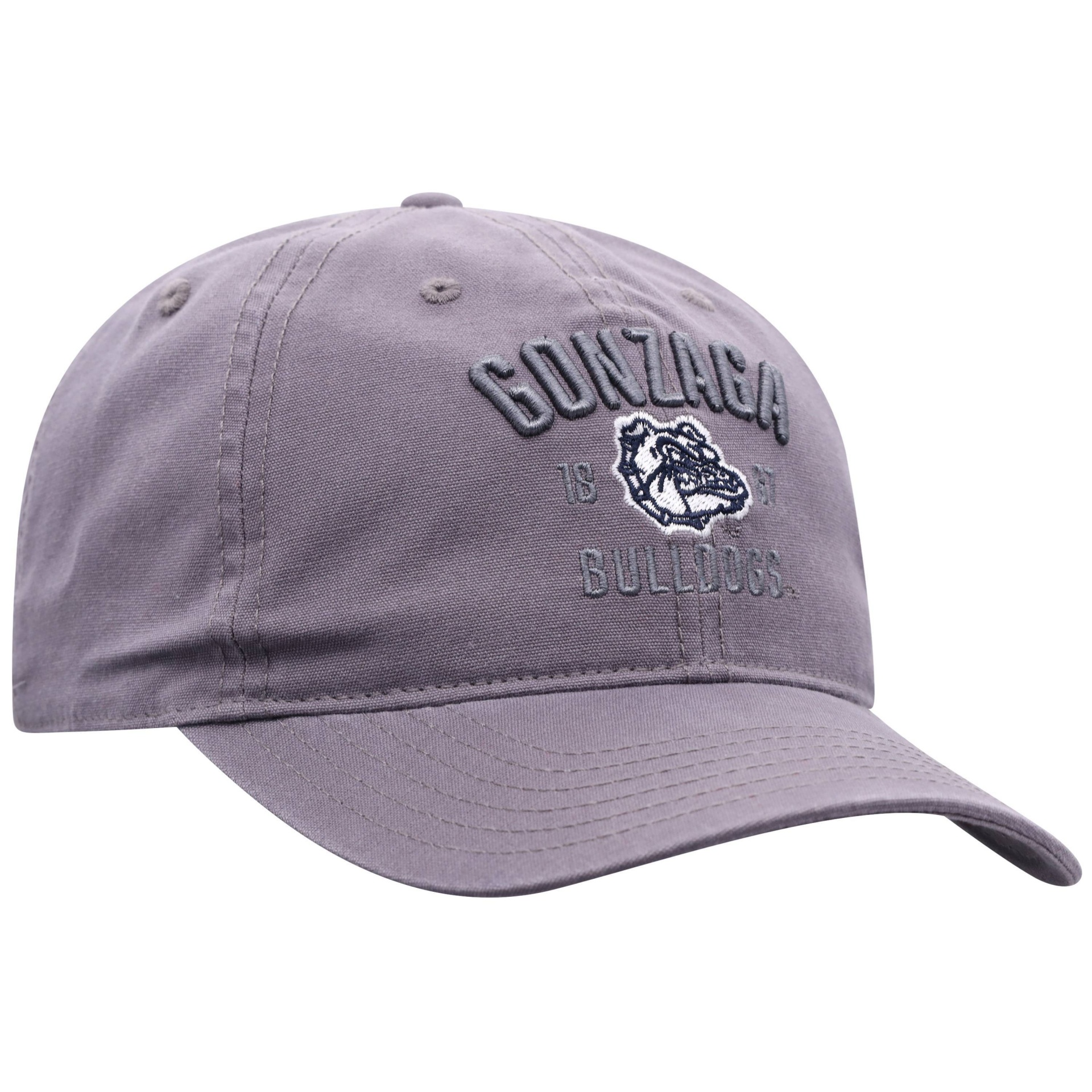 slide 1 of 2, NCAA Gonzaga Bulldogs Men's Skill Gray Garment Washed Canvas Hat, 1 ct