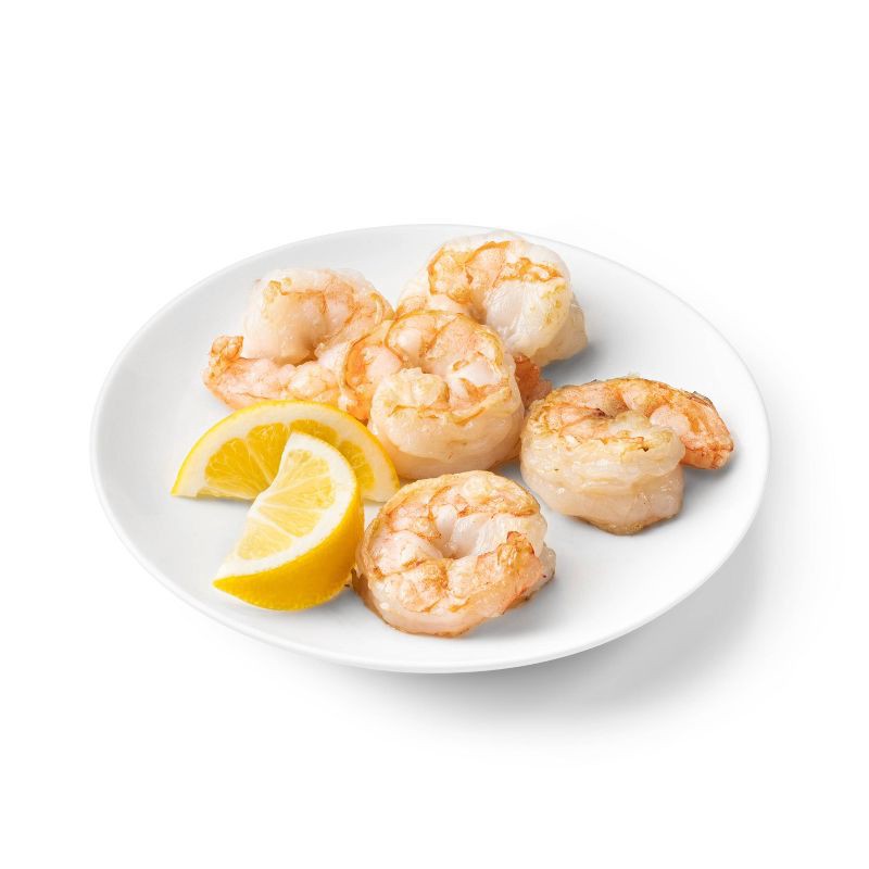 slide 4 of 5, 21/25 Raw, Peeled and Deveined, Tail-Off Shrimp - Frozen - 16oz - Good & Gather™, 16 oz