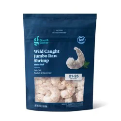 21/25 Raw, Peeled and Deveined, Tail-Off Shrimp - Frozen - 16oz - Good & Gather™