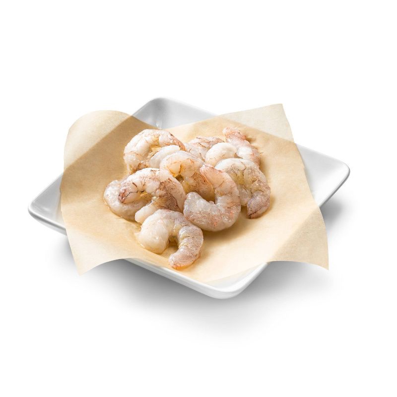 slide 3 of 4, 31/40 Wild Caught Large Raw Shrimp, Tail-Off, Peeled & Deveined - Frozen - 16oz - Good & Gather™, 16 oz