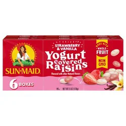 Sun-Maid Strawberry & Vanilla Yogurt Covered Raisins - 6oz/6ct