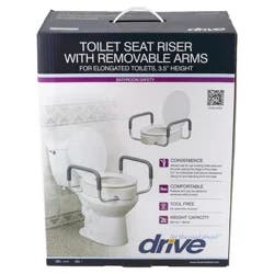 Drive Toilet Seat Riser For Elongated Toilets, 3.5 in