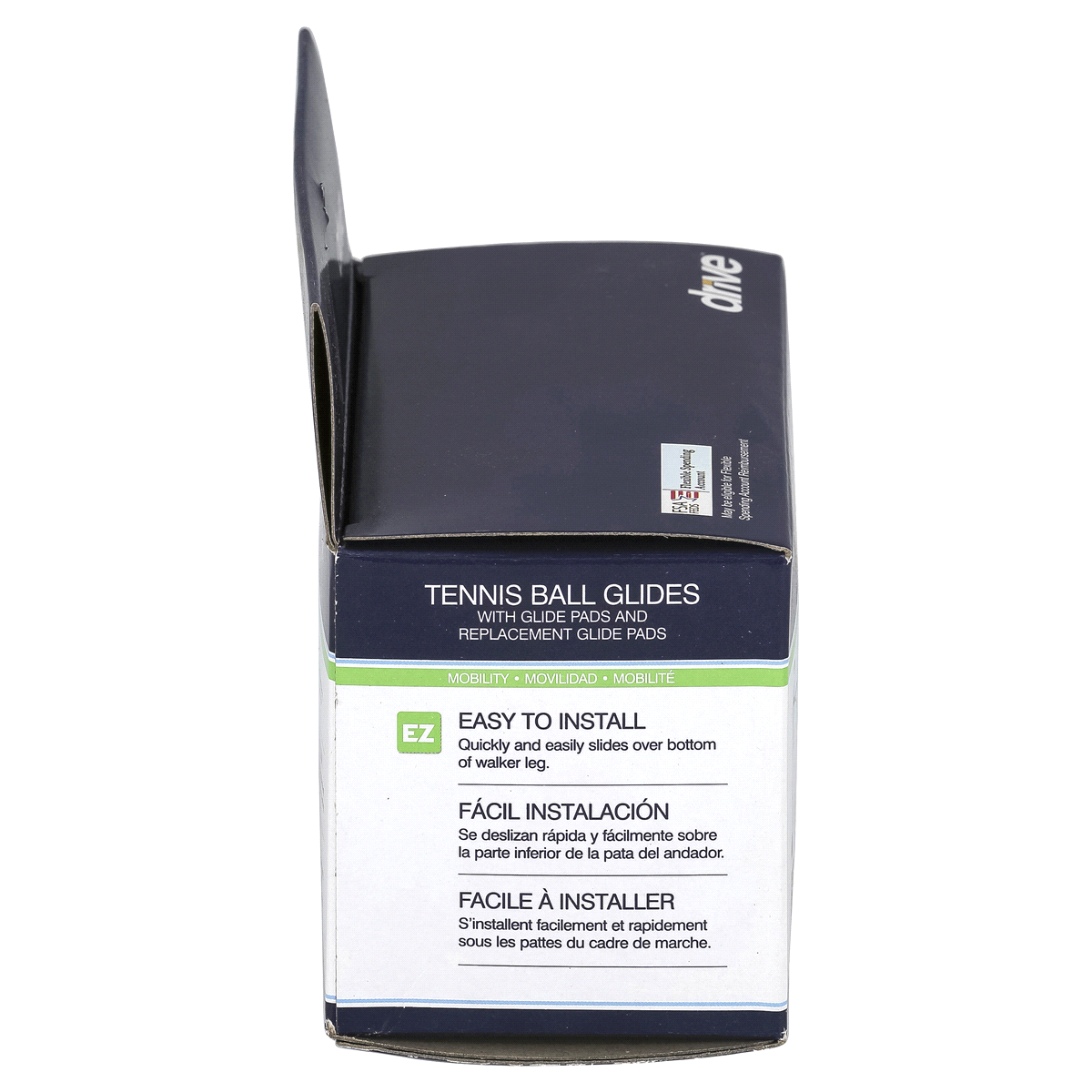 Drive Medical Walker Rear Tennis Ball Glides with Additional Glide Pads