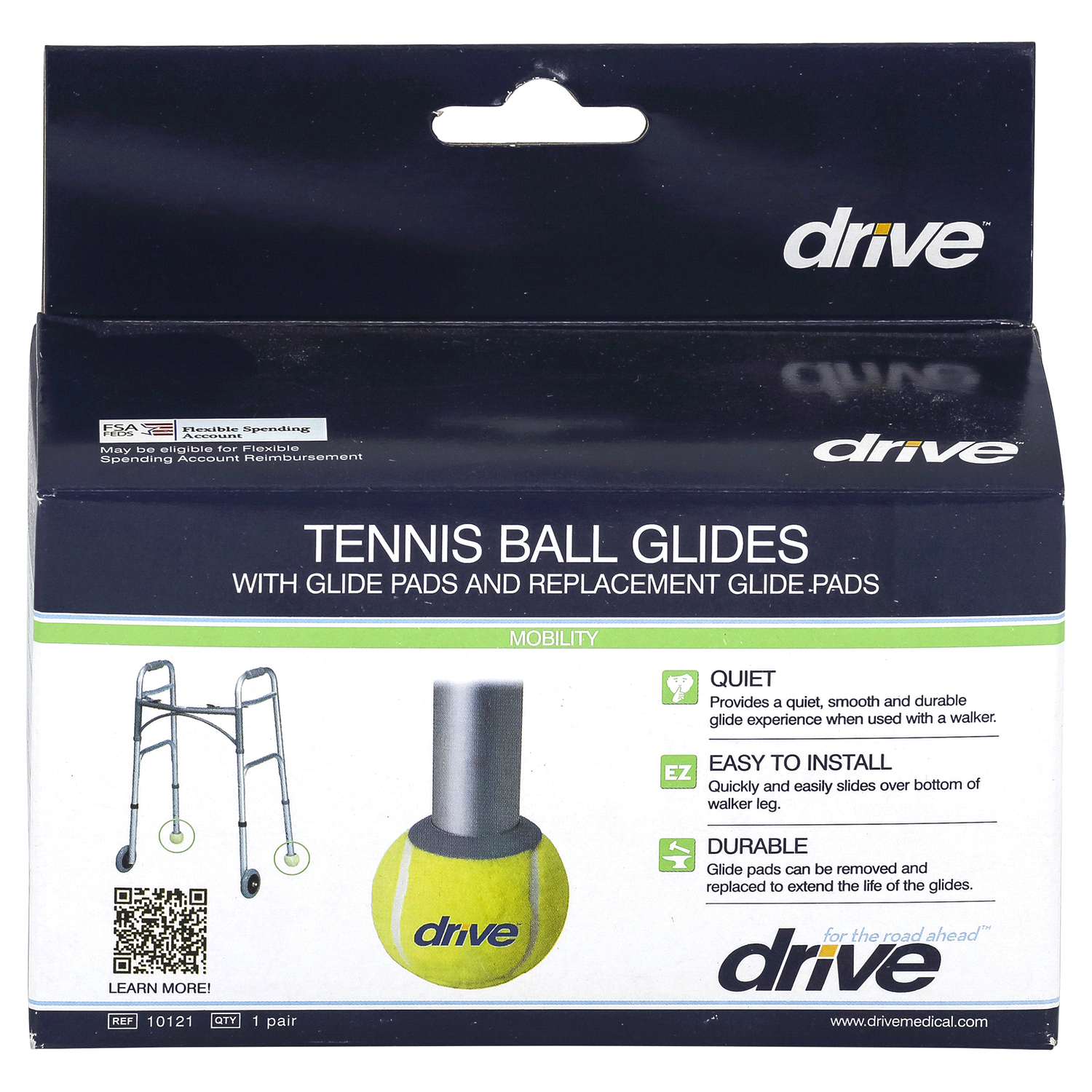 slide 1 of 4, Drive Mobility Tennis Ball Glides 1 ea, 1 ct