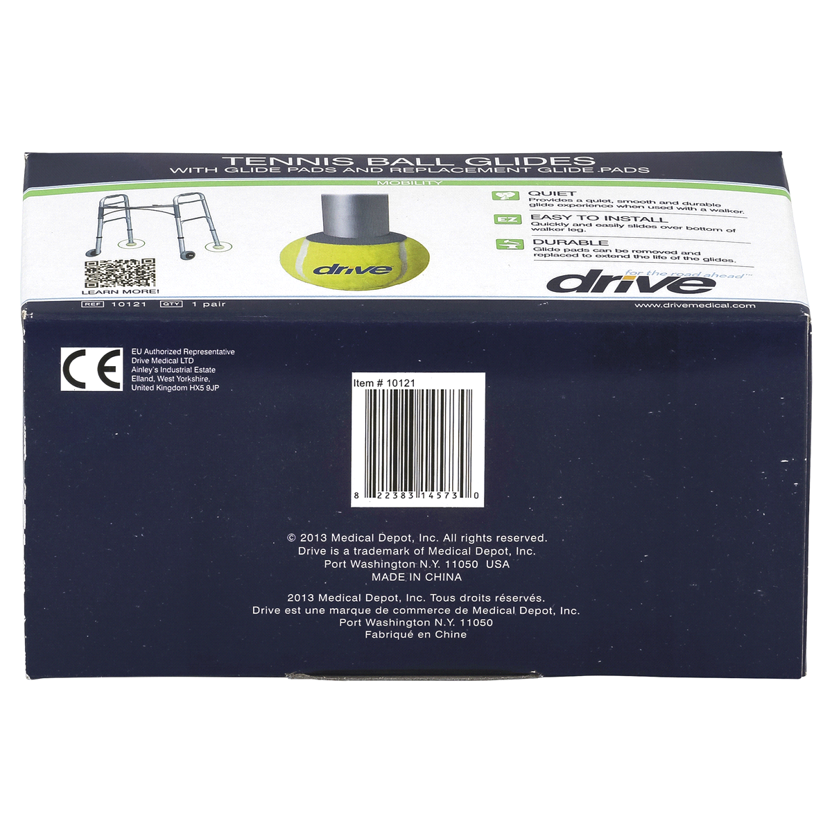 Drive Medical Walker Rear Tennis Ball Glides with Additional Glide Pads