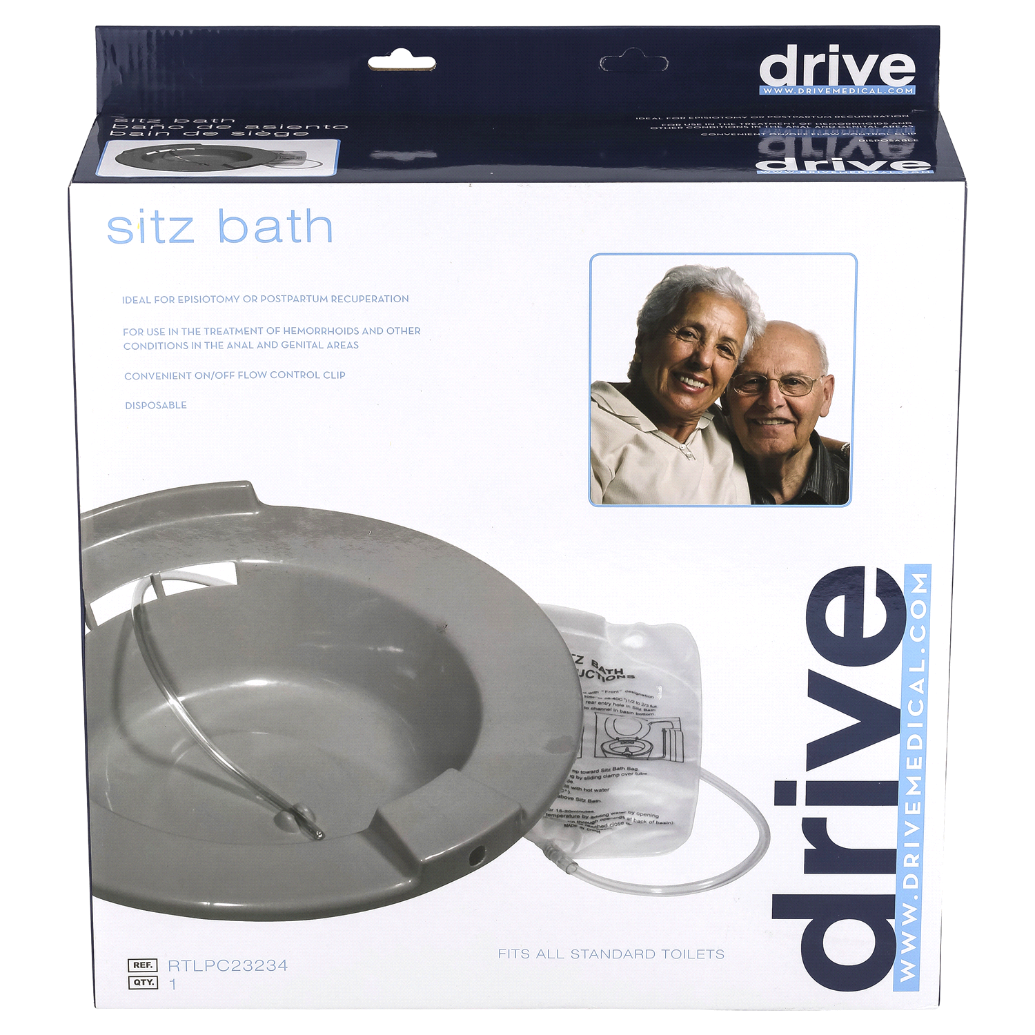 slide 1 of 4, Drive Personal Care Sitz Bath 1 1 ea, 1 ct