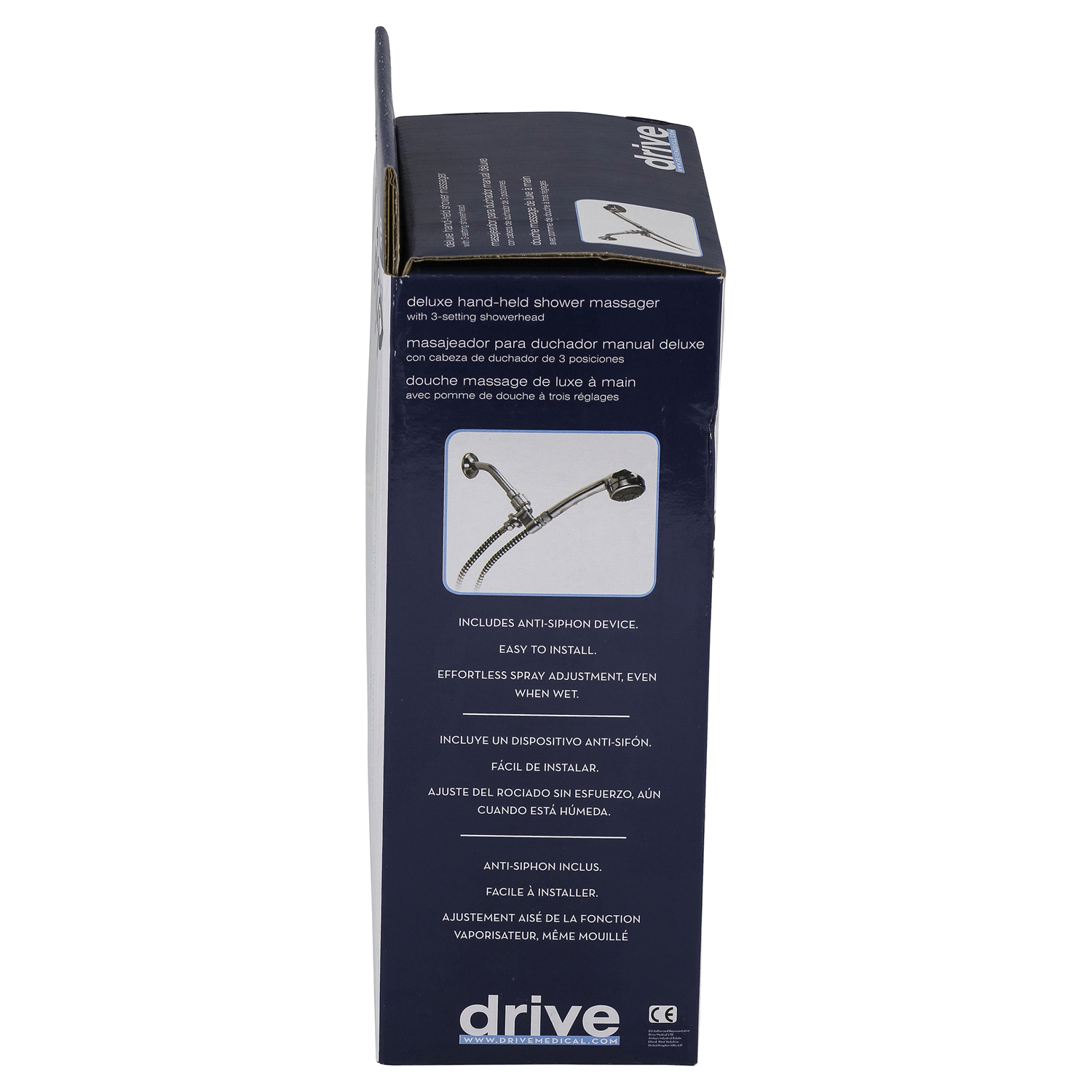 slide 2 of 4, Drive Deluxe Handheld Shower Massager 1 ea, 1 ct