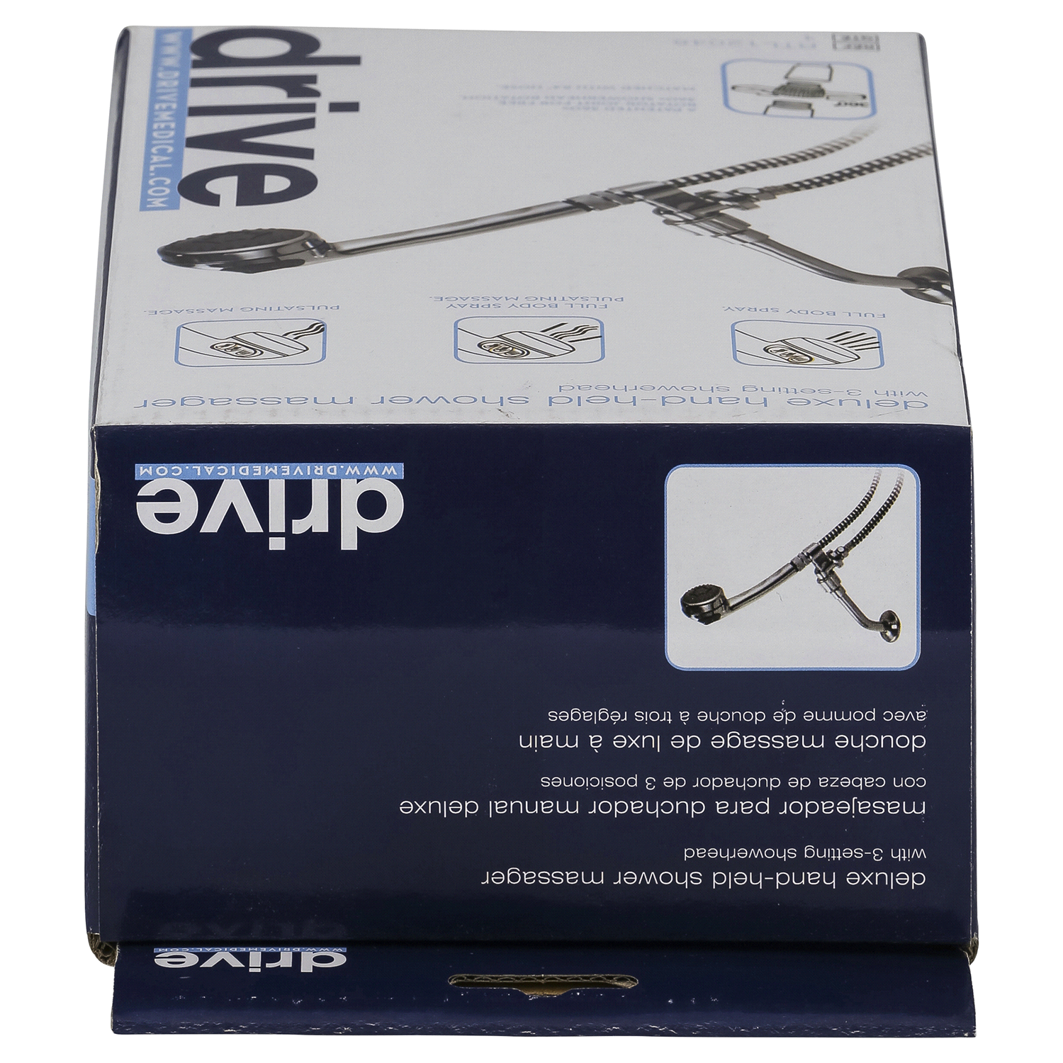 slide 4 of 4, Drive Deluxe Handheld Shower Massager 1 ea, 1 ct