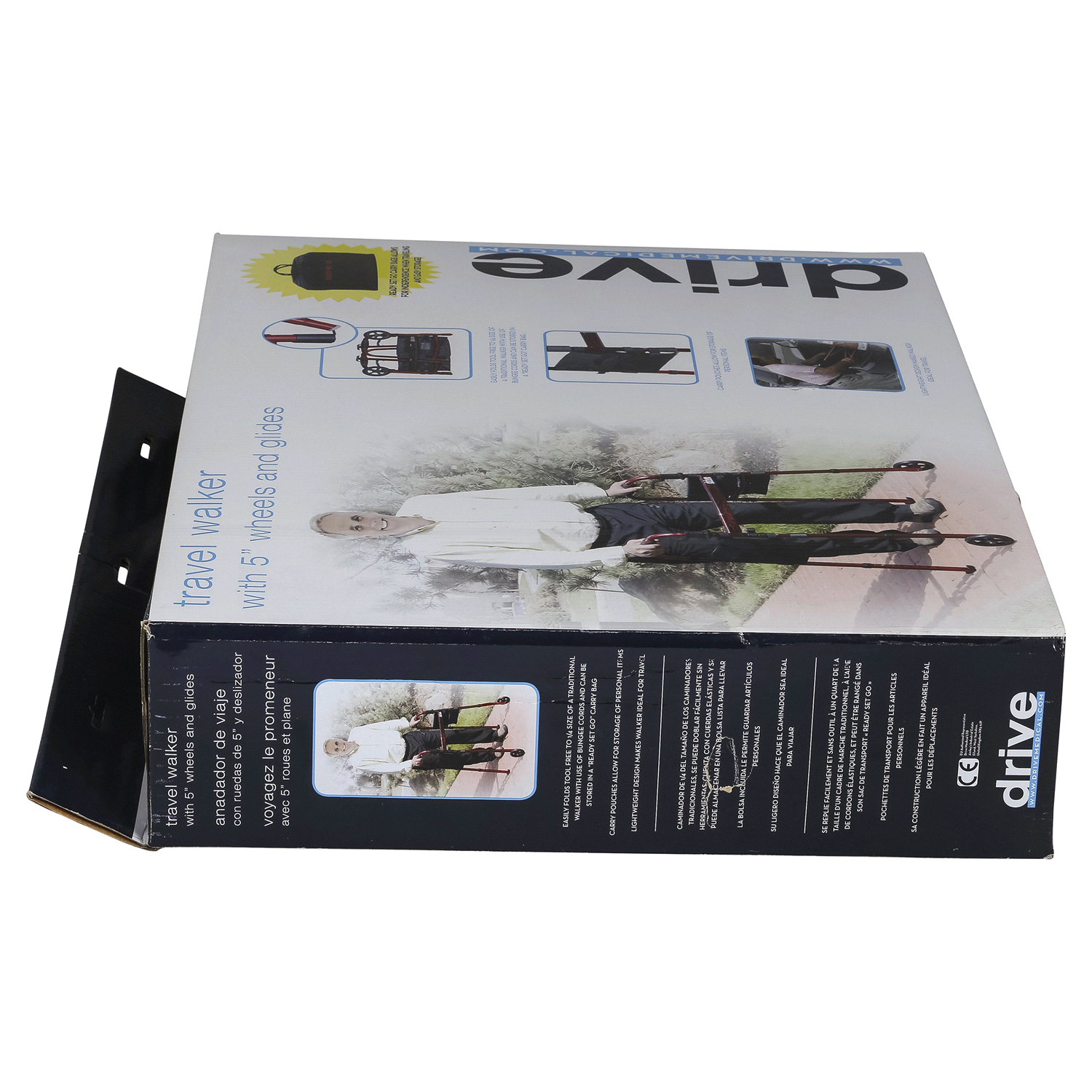 slide 2 of 3, Drive Mobility Travel Walker 1 ea, 1 ct