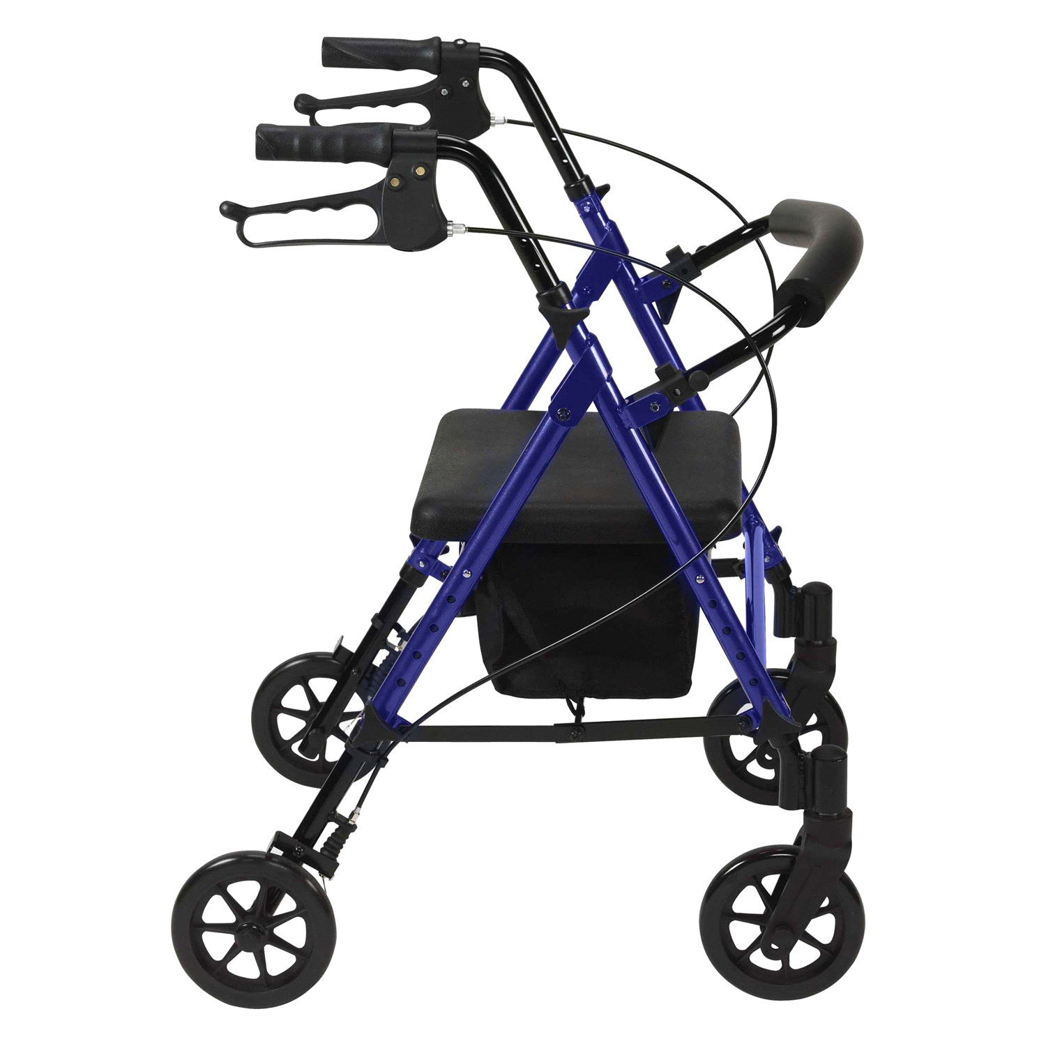 slide 2 of 2, Drive Medical Adjustable Height Rollator, Blue, 1 ct