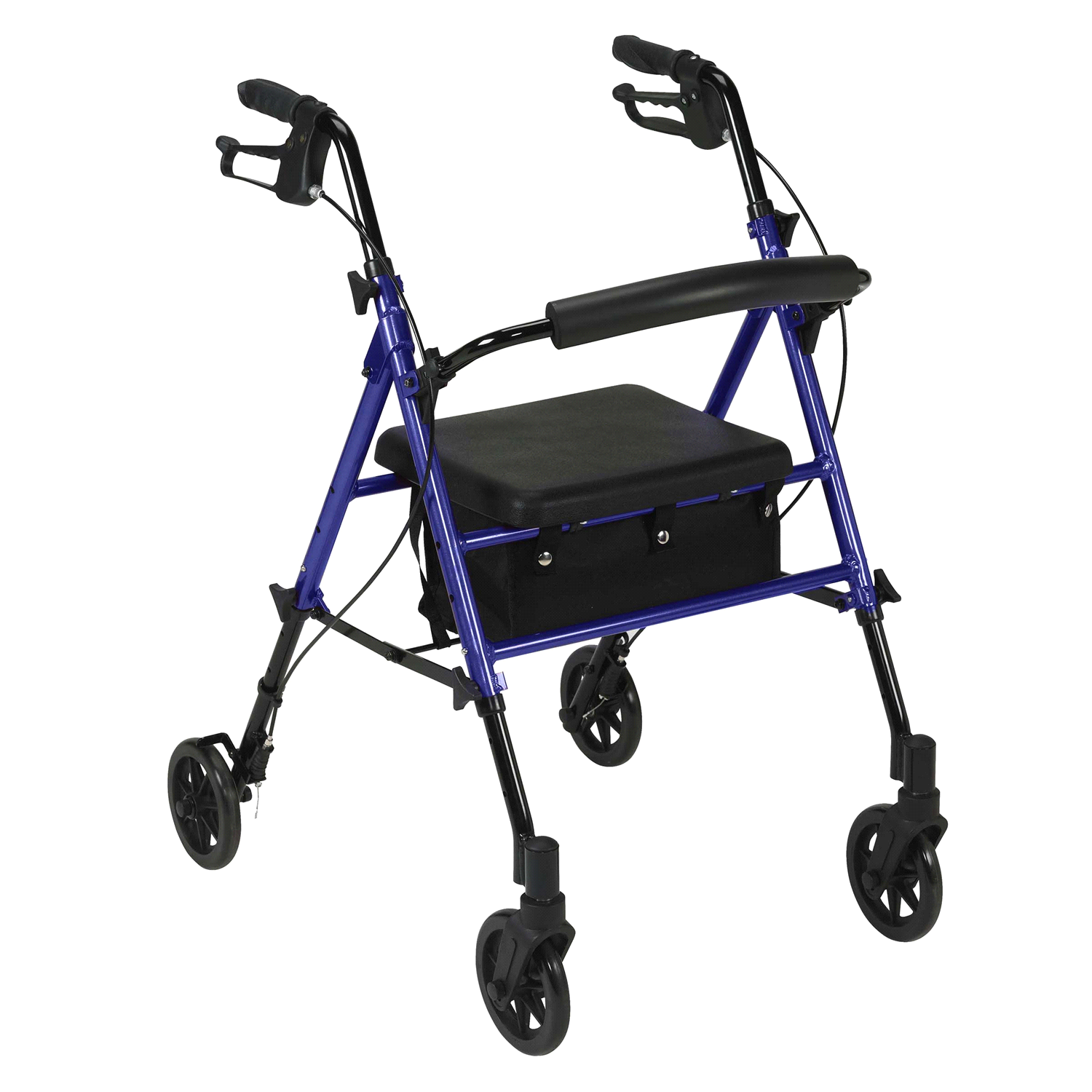 slide 1 of 2, Drive Medical Adjustable Height Rollator, Blue, 1 ct