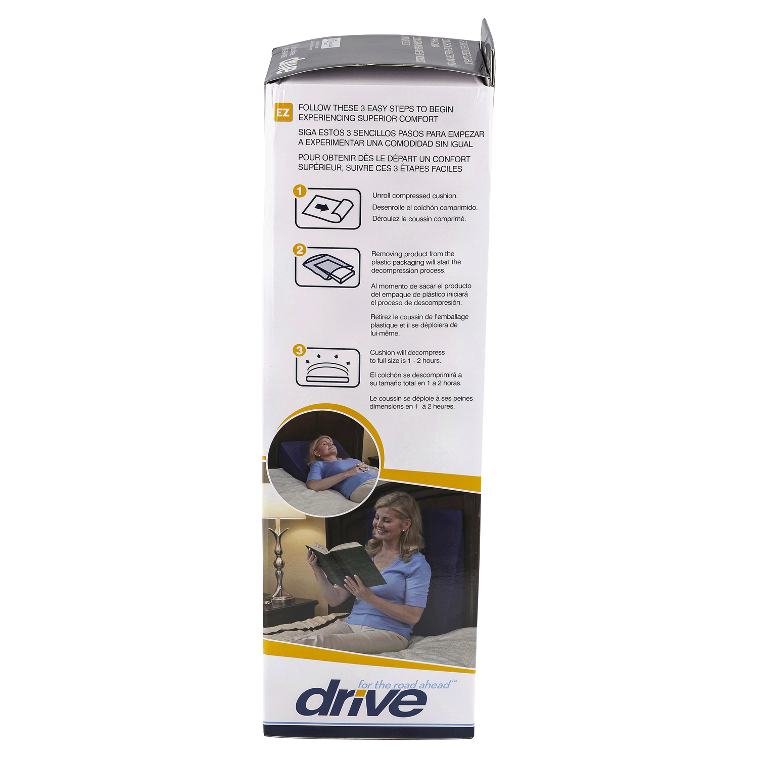 slide 2 of 3, Drive Medical Foam Bed Wedge Cushion, 1 ct