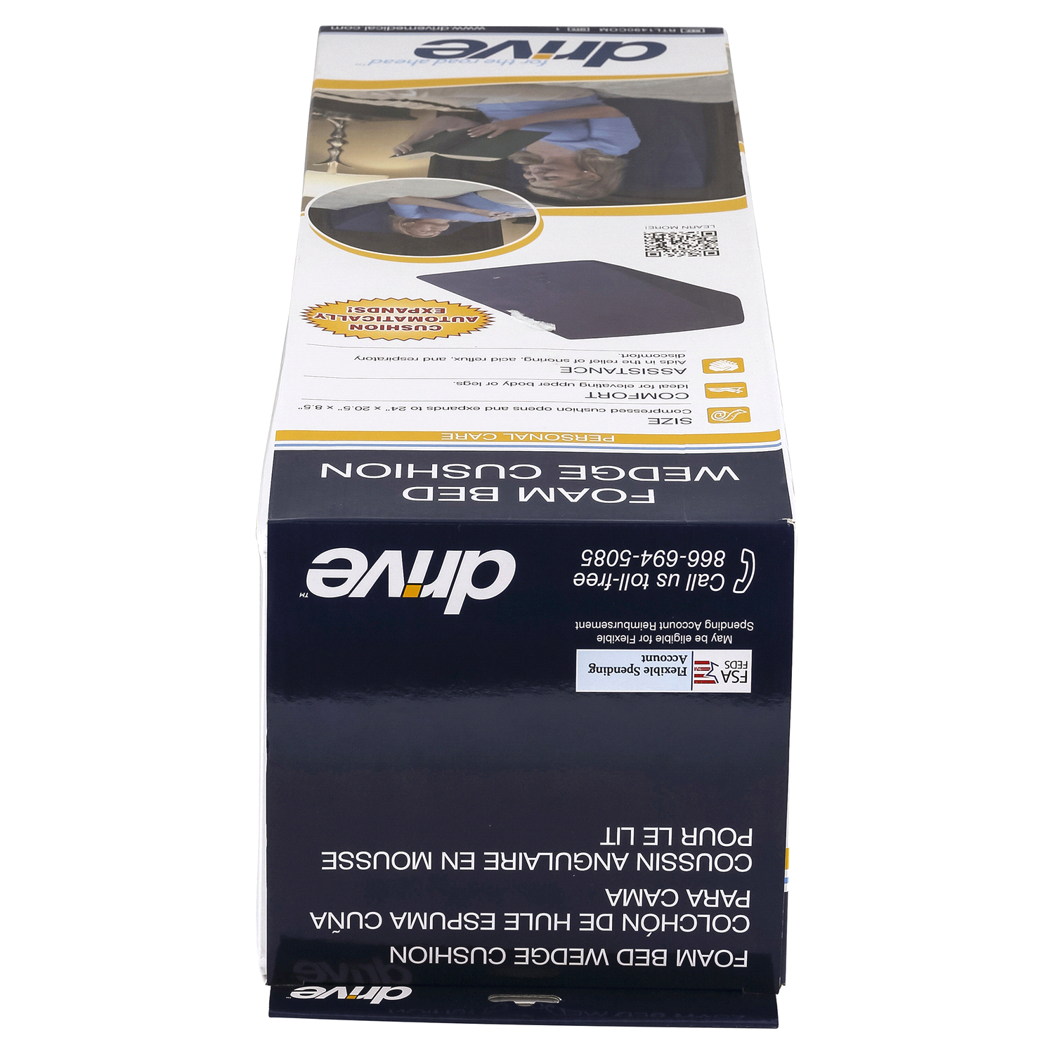 slide 3 of 3, Drive Medical Foam Bed Wedge Cushion, 1 ct