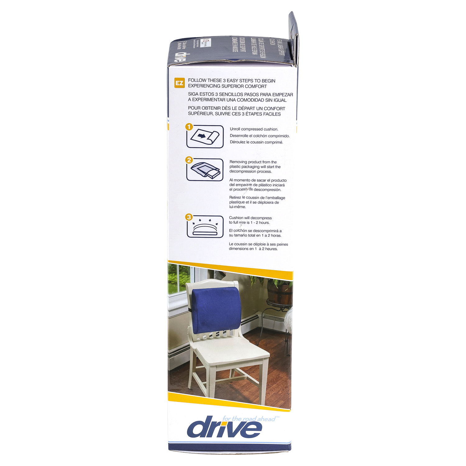 slide 2 of 3, Drive Foam Lumbar Support Cushion 1 ea, 1 ct