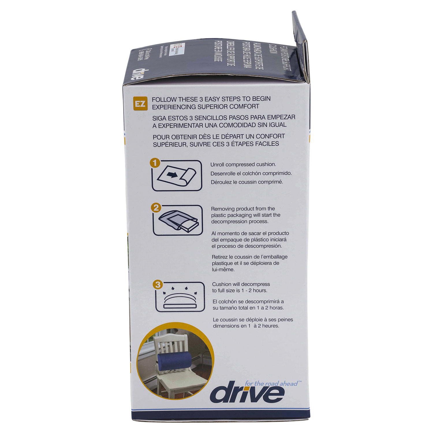 slide 2 of 3, Drive Foam Posture Support Cushion, 1 ct