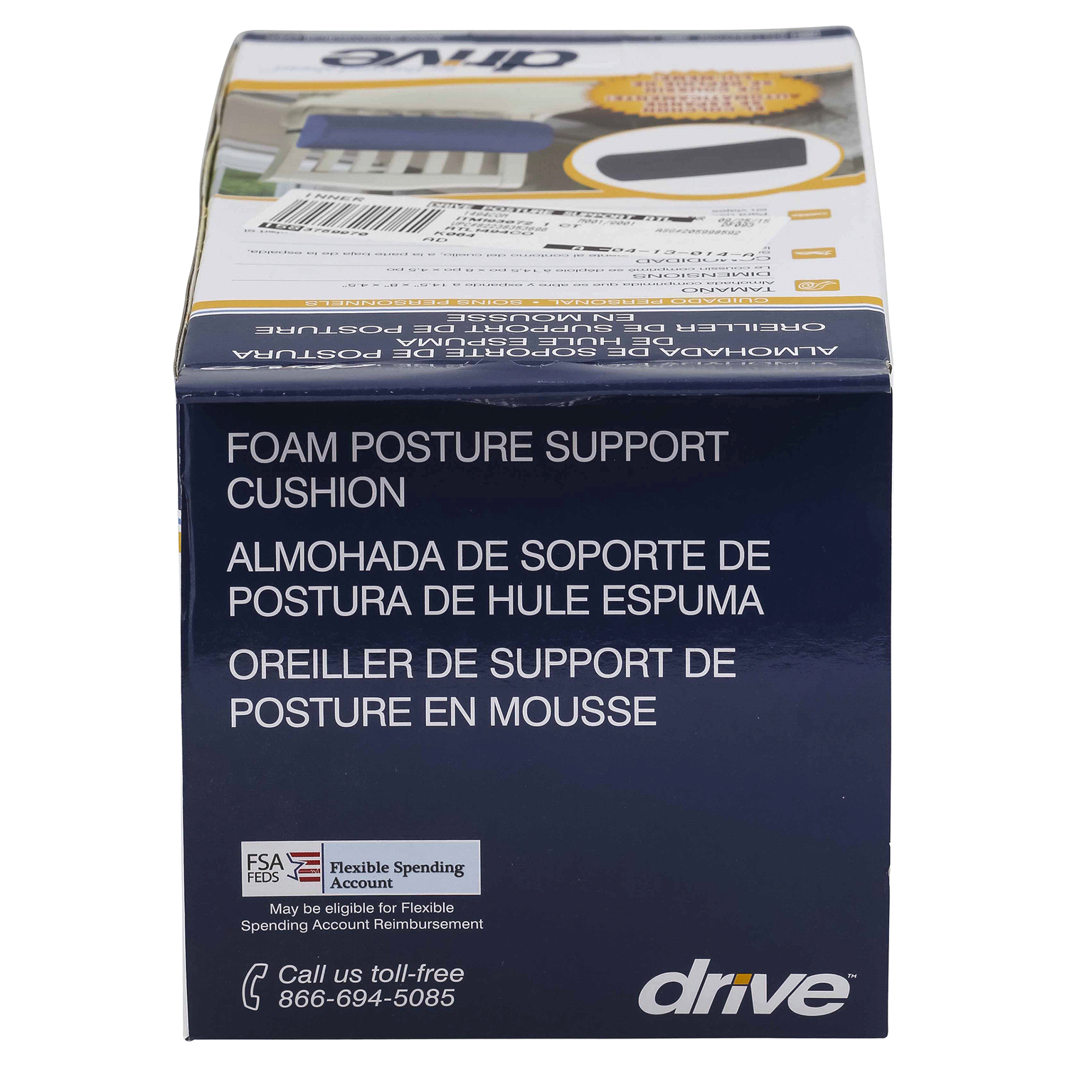 slide 3 of 3, Drive Foam Posture Support Cushion, 1 ct