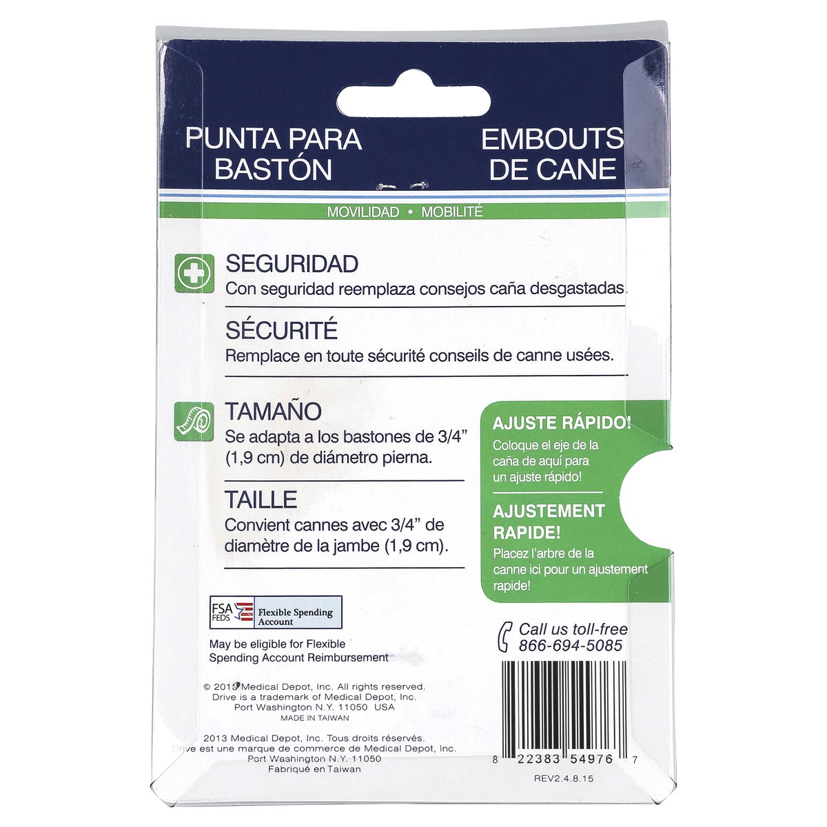 slide 2 of 2, Drive Mobility Cane Tip 1 ea, 1 ct