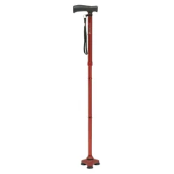 HurryCane Freedom Edition Folding Cane With T Handle, Red
