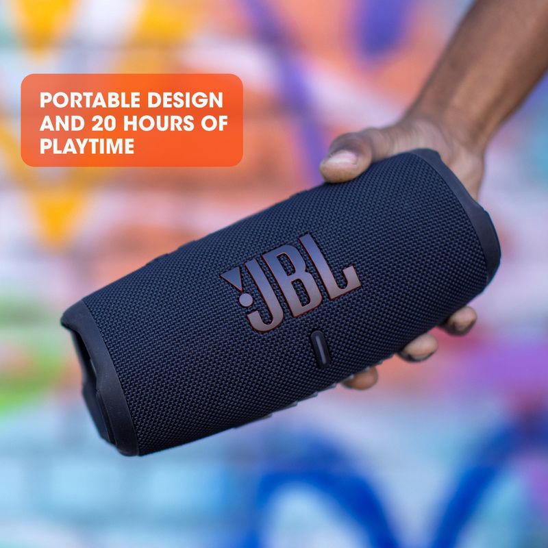 slide 13 of 15, JBL Charge 5 Portable Bluetooth Waterproof Speaker - Blue, 1 ct
