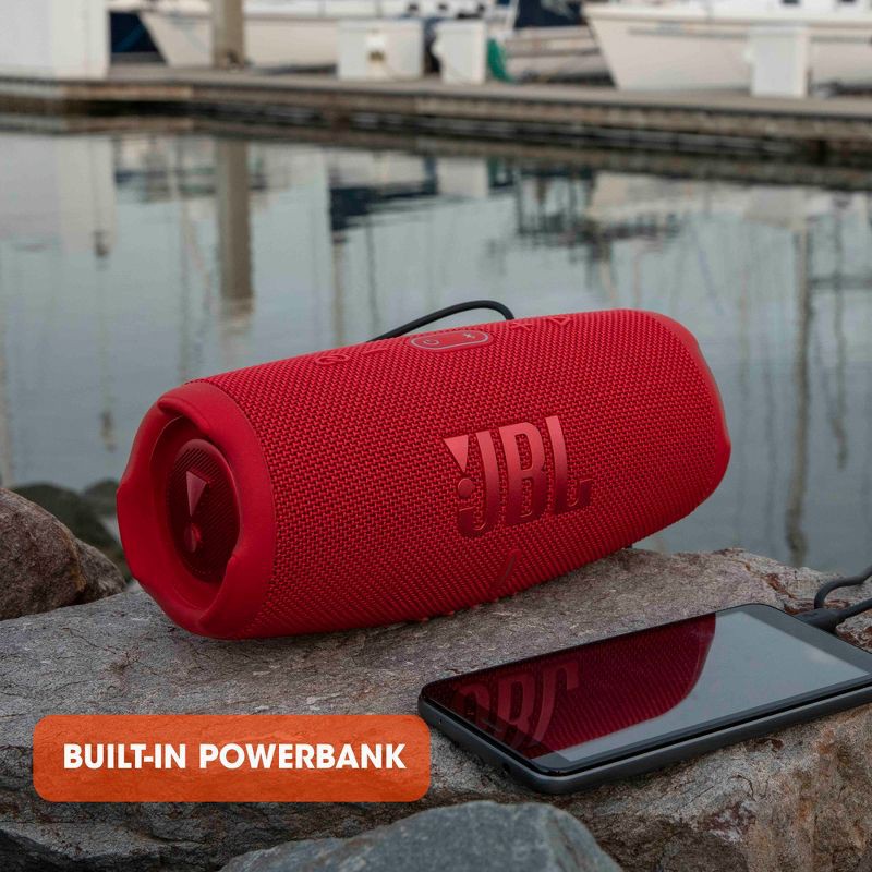 slide 15 of 15, JBL Charge 5 Portable Bluetooth Waterproof Speaker - Blue, 1 ct