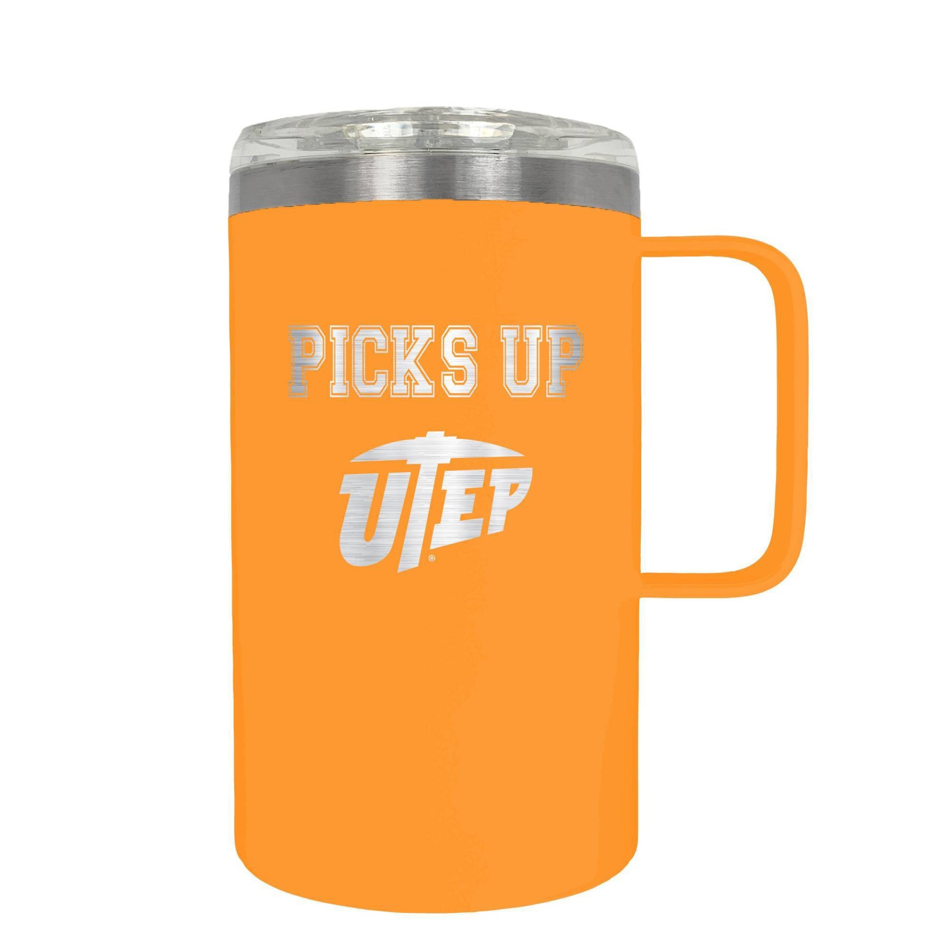 slide 1 of 1, NCAA UTEP Miners Hustle Travel Mug, 18 oz