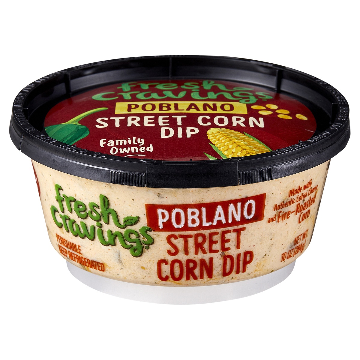slide 1 of 8, Fresh Cravings Poblano Street Corn Dip, 10 oz