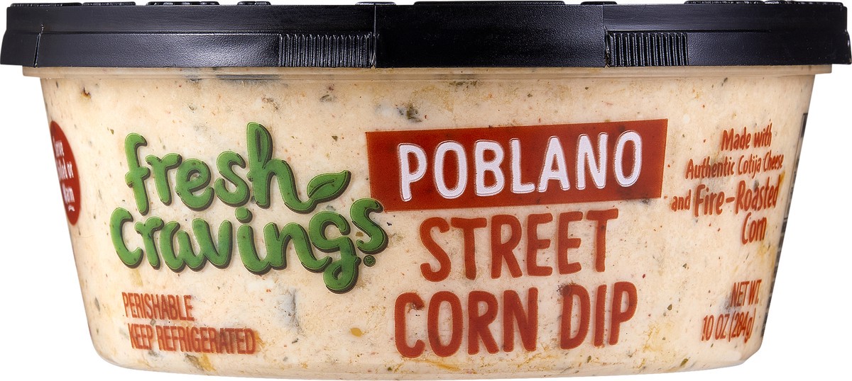 slide 4 of 11, Fresh Cravings Poblano Street Corn Dip, 10 oz