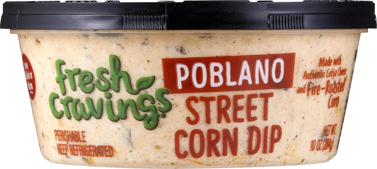 slide 6 of 8, Fresh Cravings Poblano Street Corn Dip, 10 oz