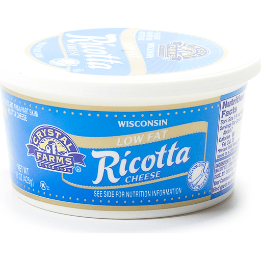 slide 1 of 1, Crystal Farms Wisconsin Low Fat Ricotta Cheese, 15 oz