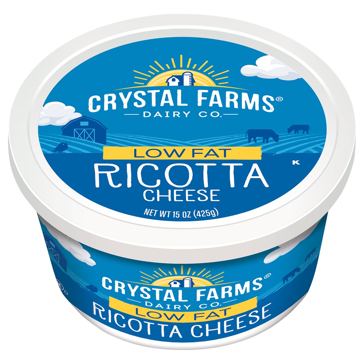 slide 4 of 6, Crystal Farms Low Fat Ricotta Cheese, 15 oz, 15 oz
