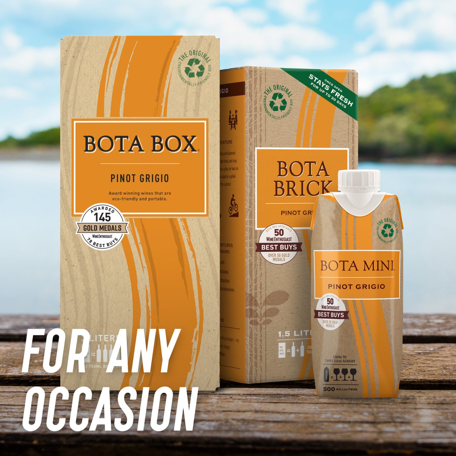 slide 6 of 7, Bota Box Pinot Grigio White Wine, 3 liter