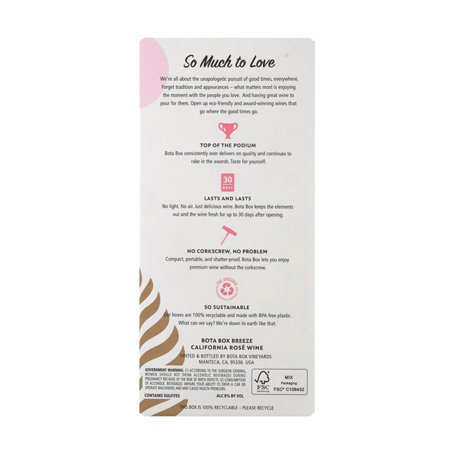 slide 2 of 3, Bota Box Dry Rose, 3 liter