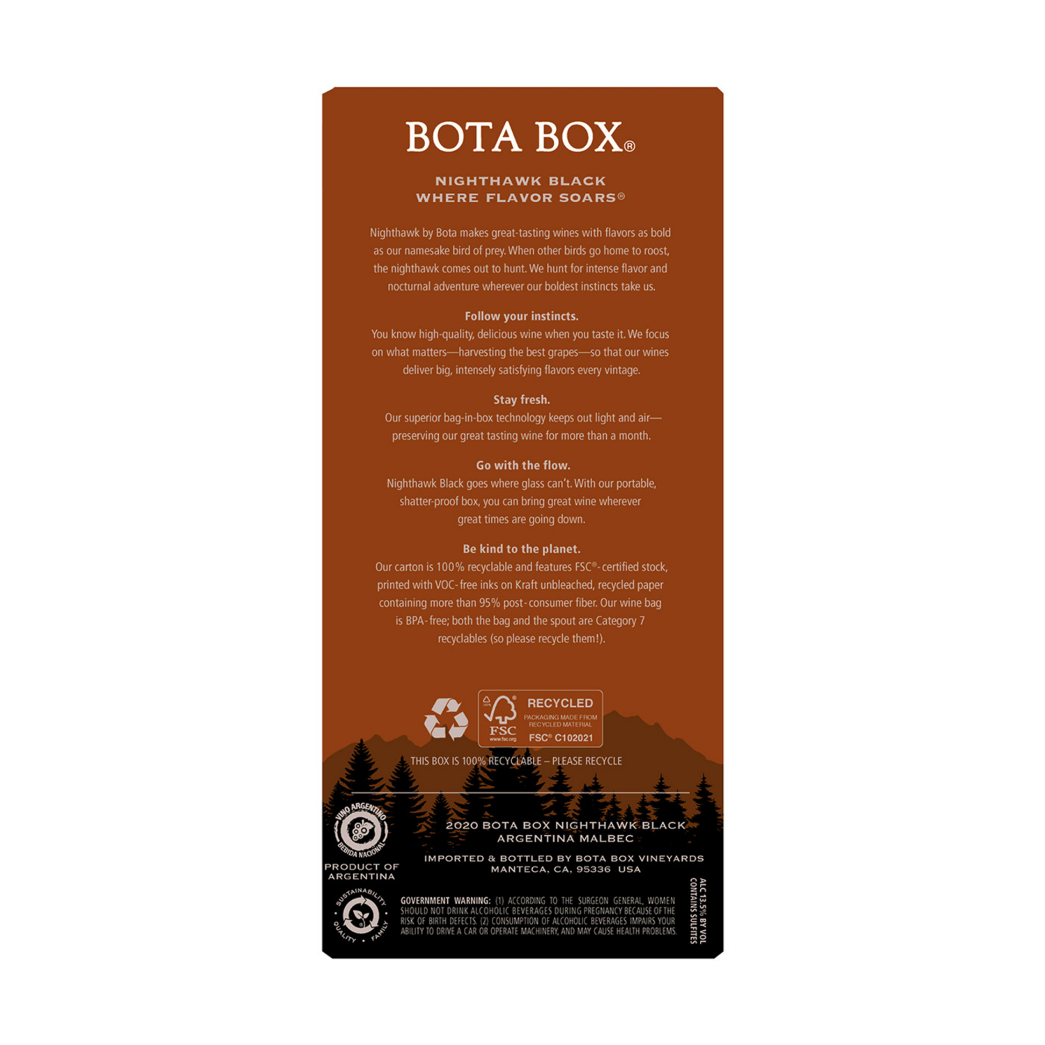 slide 4 of 4, Bota Box Malbec Red Wine, 3 L, 3 ct