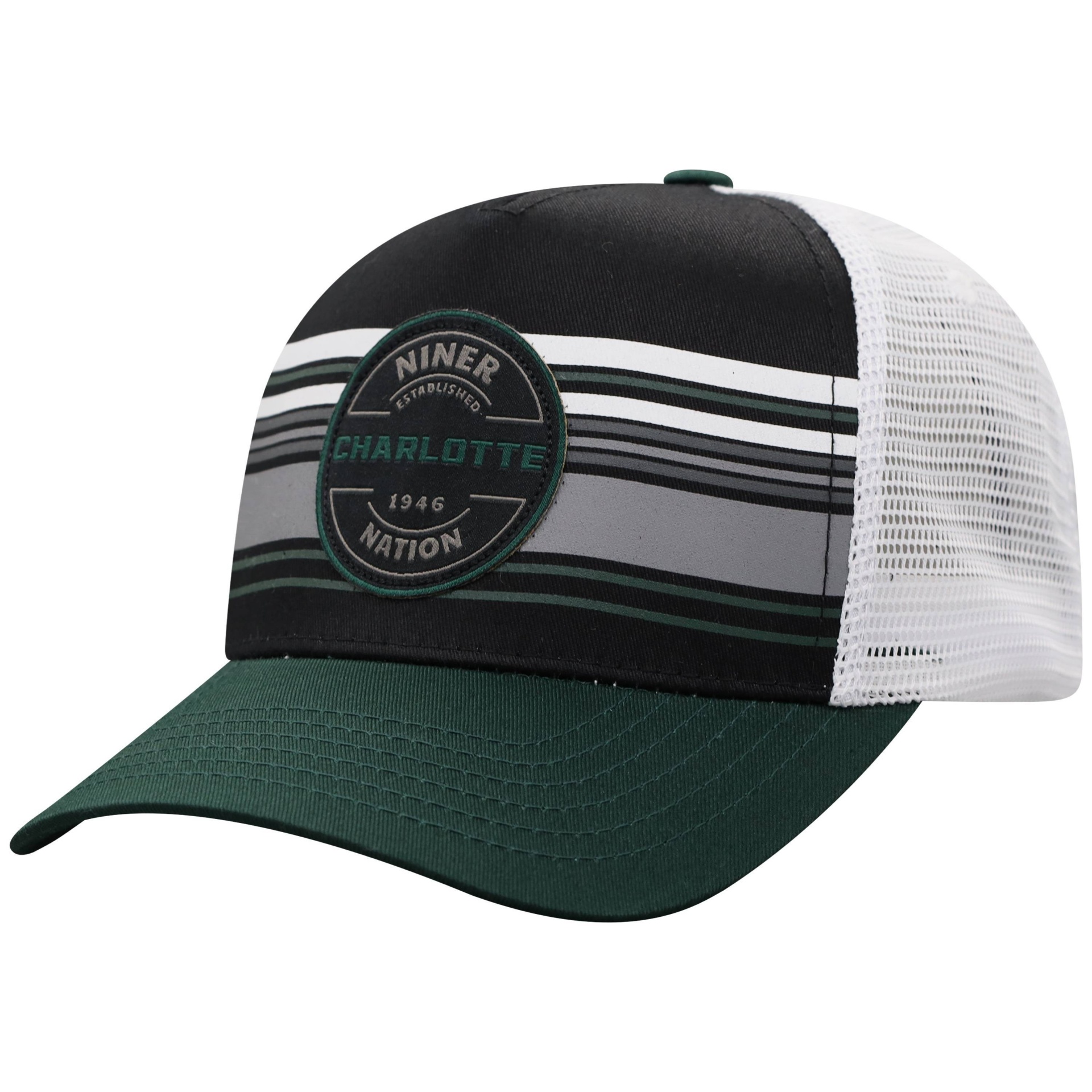 slide 1 of 4, NCAA Charlotte 49ers Men's Vista Black with Hard Mesh Snapback Hat, 1 ct