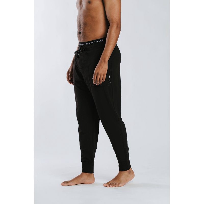 slide 4 of 14, Pair of Thieves Men's Super Soft Lounge Pajama Pants - Black L: Midweight Jersey, Drawstring Waist, 1 ct