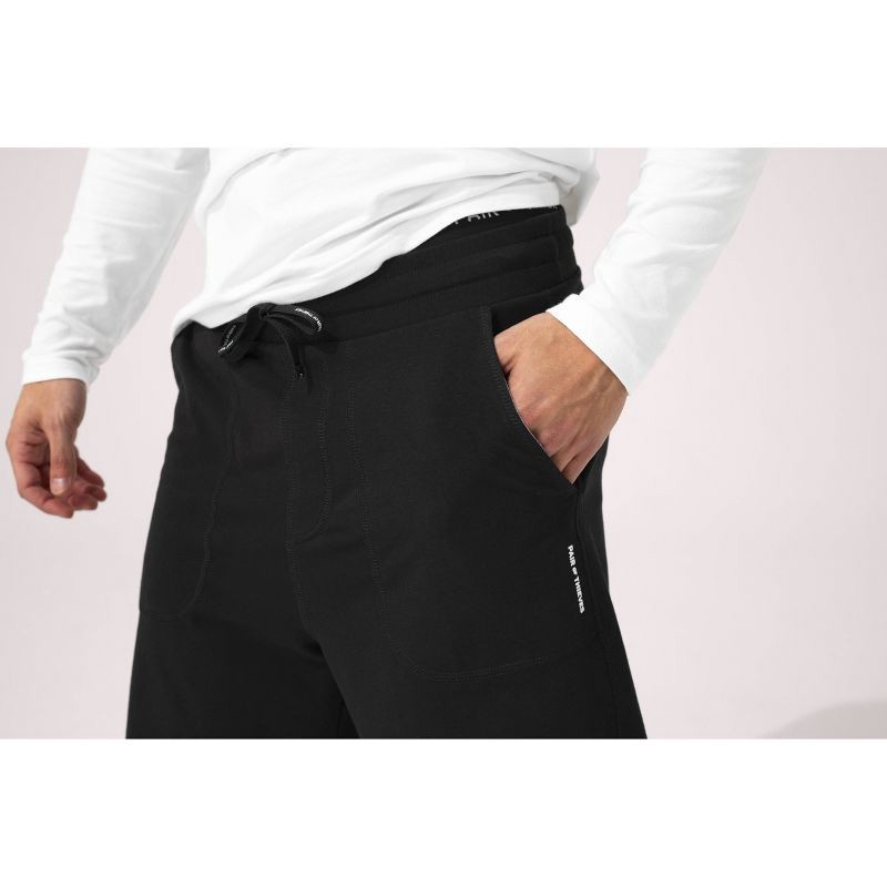 slide 3 of 4, Pair of Thieves Men's Super Soft Lounge Pajama Shorts - Dark Black M, 1 ct