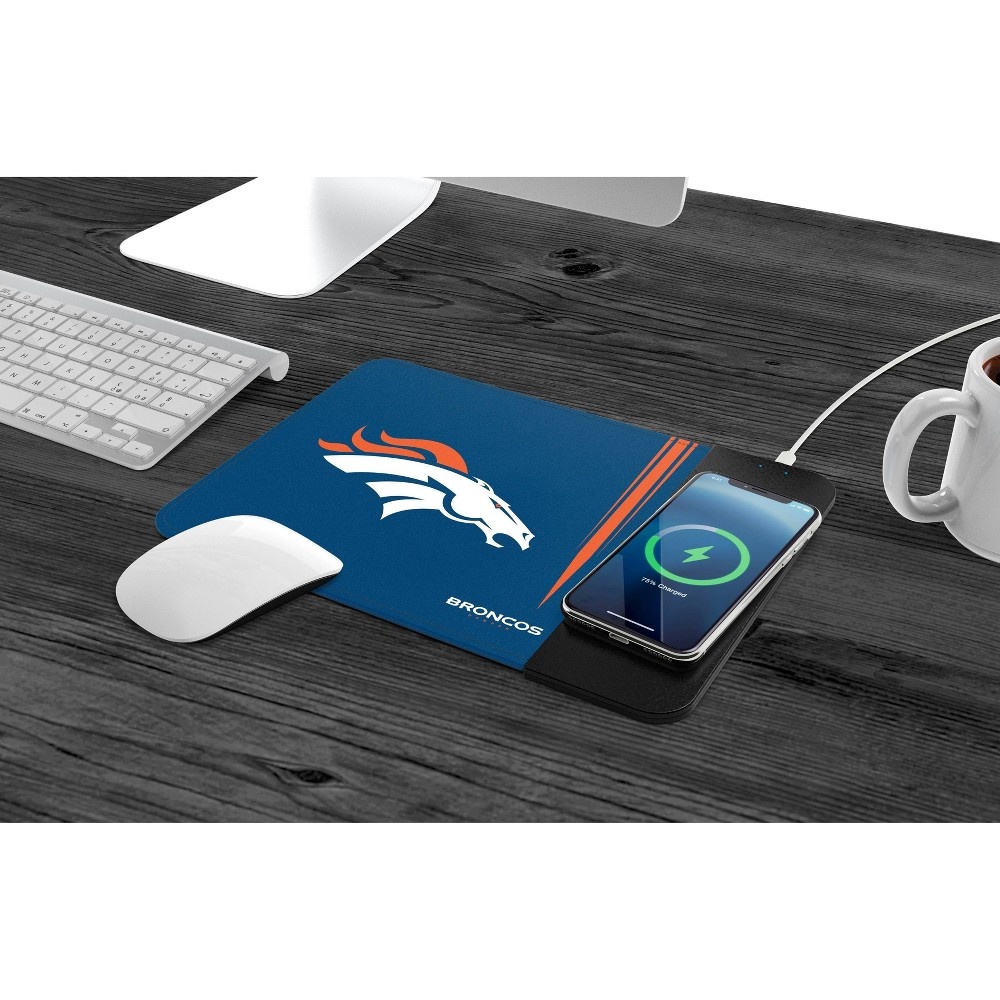 slide 3 of 3, NFL Denver Broncos Wireless Charging Mousepad, 1 ct