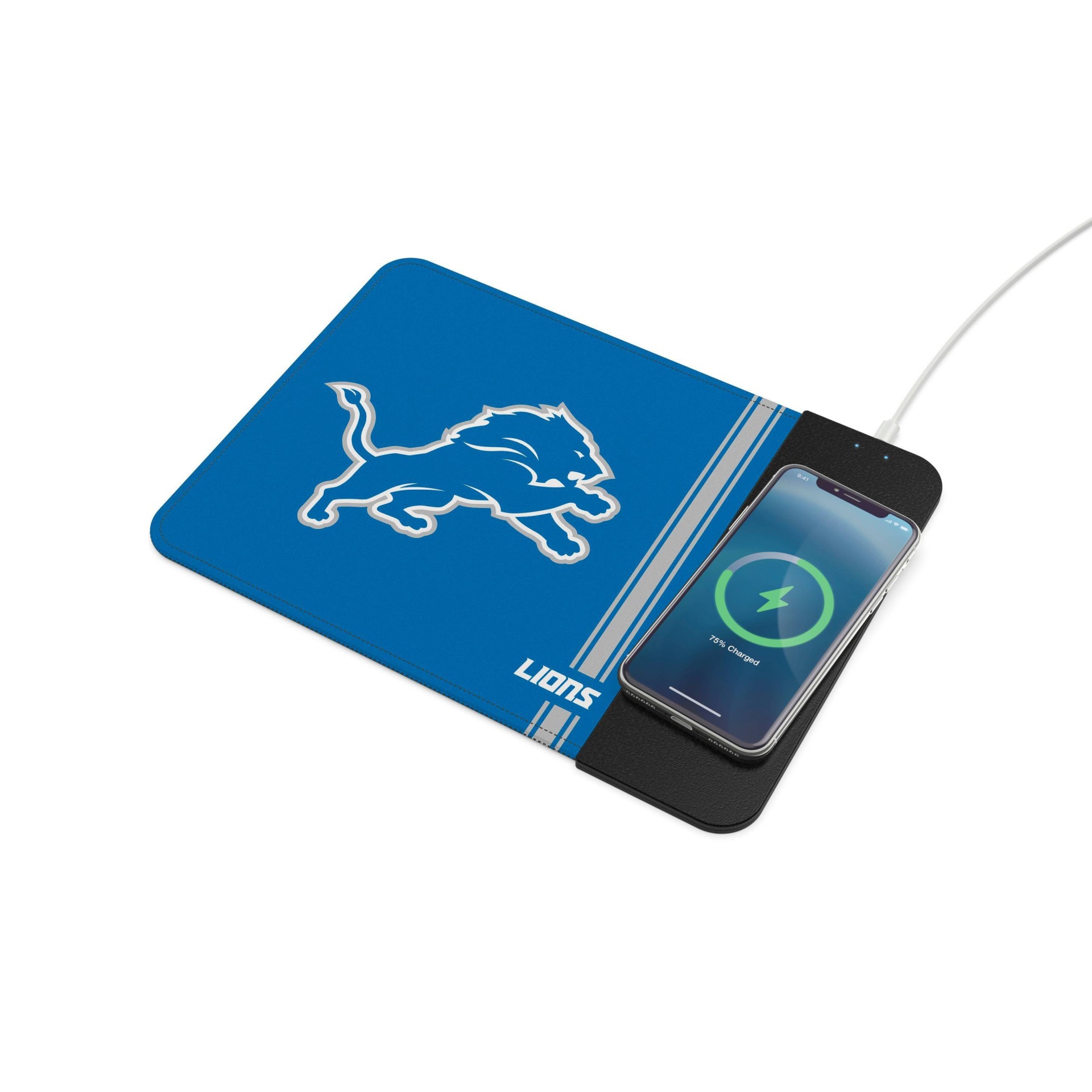 slide 1 of 3, NFL Detroit Lions Wireless Charging Mousepad, 1 ct