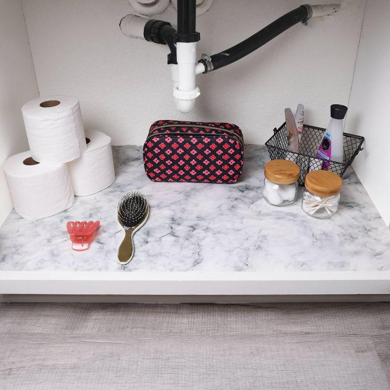 slide 5 of 6, Con-Tact 24" x 4' Under Sink Mat Carrara Marble, 1 ct