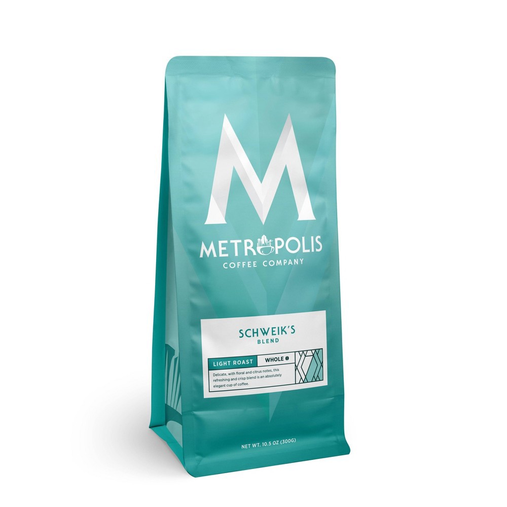 slide 2 of 3, Metropolis Coffee Schweiks Blend Light Medium Roast Whole Bean Coffee - 10.5oz, 10.5 oz