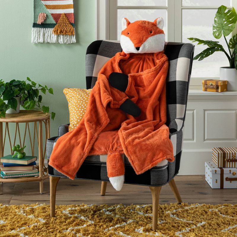 Fox Kids Hooded Blanket Pillowfort 1 ct Shipt