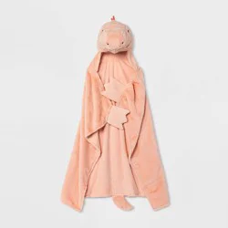 Dinosaur Kids' Hooded Blanket Pink - Pillowfort™