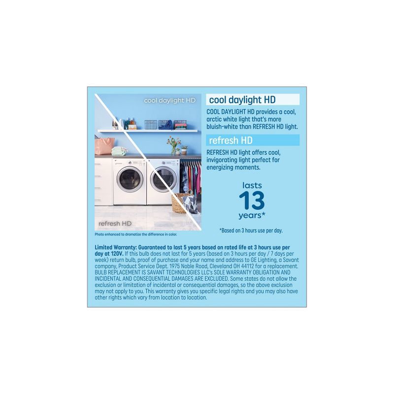 slide 3 of 4, GE Household Lighting GE 2pk 60W Refresh A15 LED Ceiling Fan Light Bulbs Daylight Cool, 2 ct