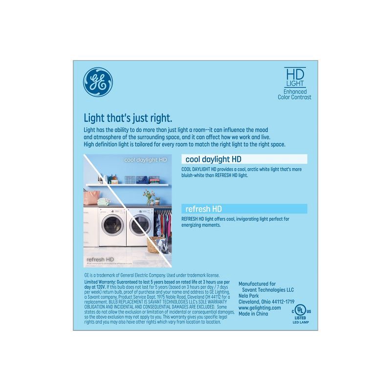 slide 3 of 7, GE Household Lighting GE 3pk 40W Refresh LED CAC Decorative Light Bulbs Cool Daylight, 2 ct