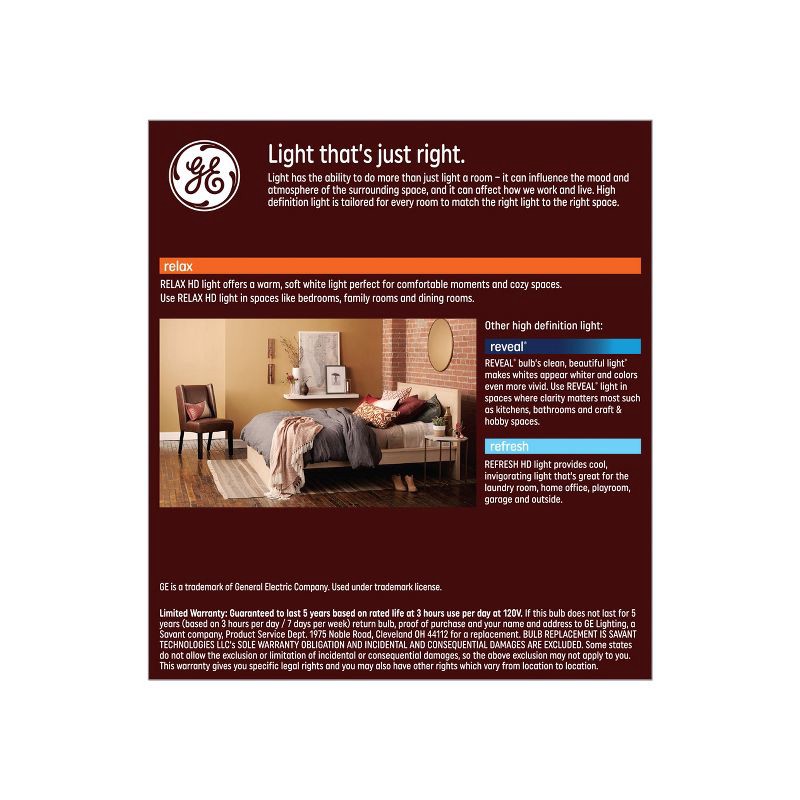 slide 3 of 5, GE Household Lighting GE 2pk 60W Relax ST19 LED Edison Style Light Bulbs Soft White, 2 ct