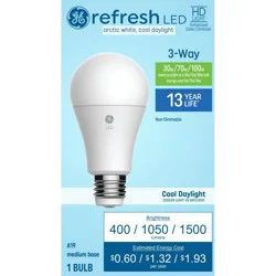 GE Household Lighting GE A19 LED 3-Way Light Bulb Cool Daylight